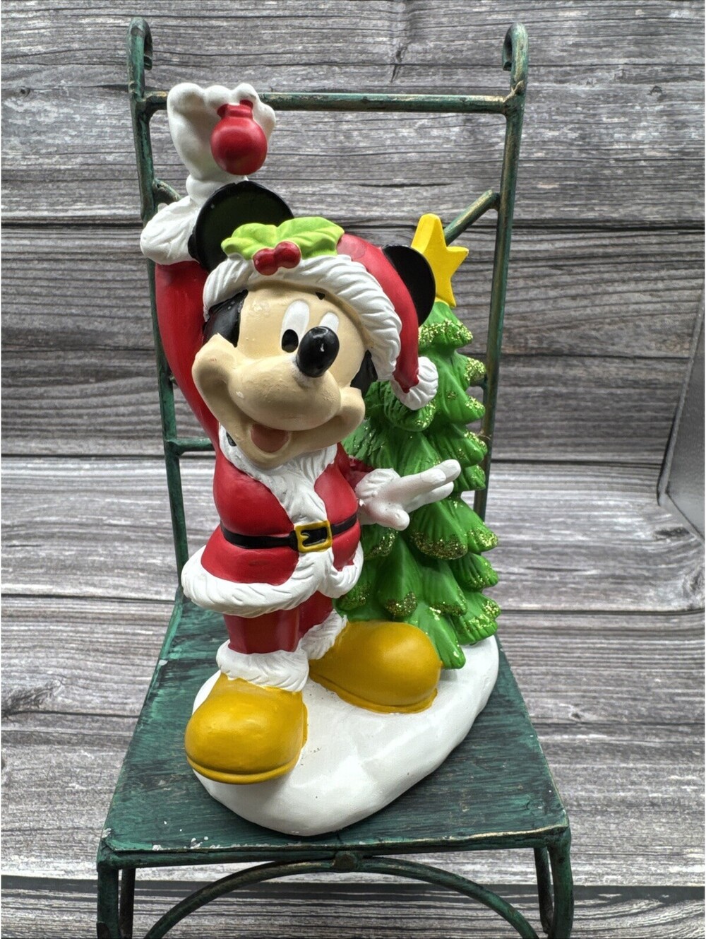 DISNEY Mickey Mouse Statue Christmas Tree Resin Figurine Figure Decor New